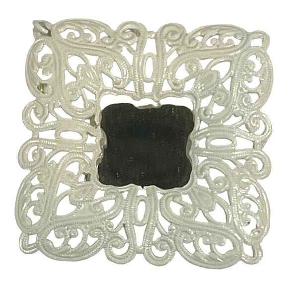 Mini Mirror Victorian Formal Lightweight Good Dollhouse Square Mirror 1.5" - Picture 1 of 4